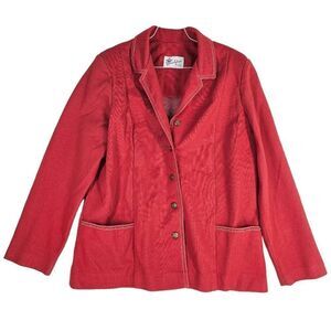 Donovan Galvani Women's Vintage Blazer Jacket Red L